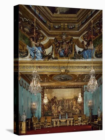 Salon Des Muses, Trompe-L'Oeil Ceiling with Murals, at Vaux-Le-Vicomte, after 1641-Charles Le Brun-Stretched Canvas