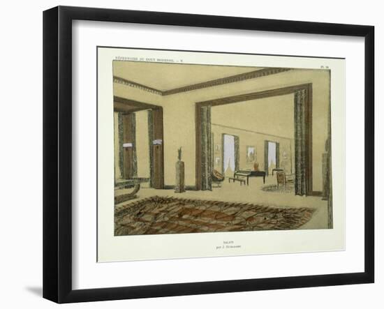 Salon, from 'Repertoire of Modern Taste', Published 1929 (Colour Litho)-Jacques-emile Ruhlmann-Framed Giclee Print