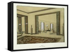 Salon, from 'Repertoire of Modern Taste', Published 1929 (Colour Litho)-Jacques-emile Ruhlmann-Framed Stretched Canvas