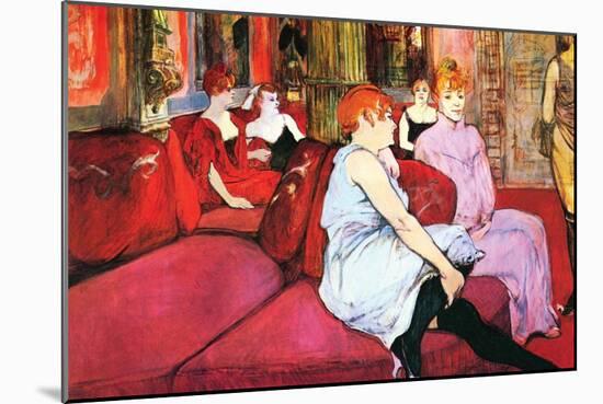 Salon in the Rue De Moulins-Henri de Toulouse-Lautrec-Mounted Art Print