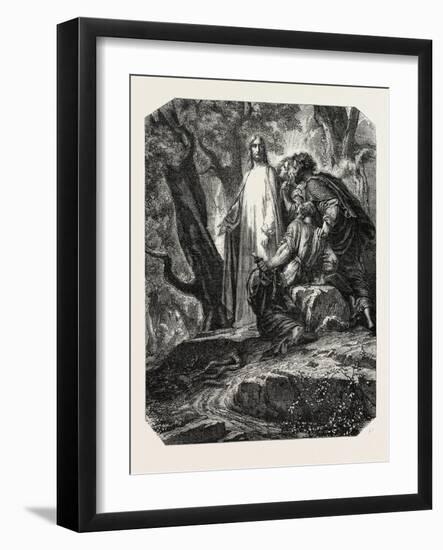 Salon of 1855. Christ in the Garden of Olives, Painting by M. Jalabert. 1855-null-Framed Giclee Print