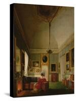 Salon of Hortense De Beauharnais (1783-1837) at Arenenberg (Oil on Canvas)-French School-Stretched Canvas