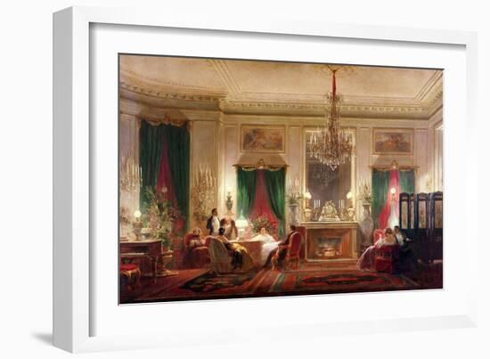 Salon of Princess Mathilde Bonaparte Rue de Courcelles, Paris, 1859-Charles Giraud-Framed Giclee Print