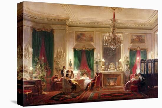 Salon of Princess Mathilde Bonaparte Rue de Courcelles, Paris, 1859-Charles Giraud-Stretched Canvas