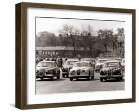 Saloon Car Race at the International '200' Meeting at Aintree, Jaguar S-Type Saloon Car, April 1961-null-Framed Premium Photographic Print