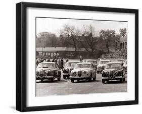 Saloon Car Race at the International '200' Meeting at Aintree, Jaguar S-Type Saloon Car, April 1961-null-Framed Premium Photographic Print