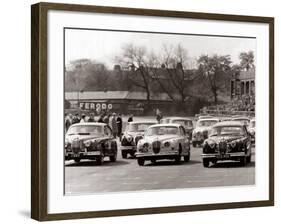 Saloon Car Race at the International '200' Meeting at Aintree, Jaguar S-Type Saloon Car, April 1961-null-Framed Photographic Print