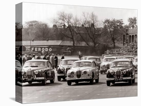 Saloon Car Race at the International '200' Meeting at Aintree, Jaguar S-Type Saloon Car, April 1961-null-Stretched Canvas