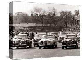 Saloon Car Race at the International '200' Meeting at Aintree, Jaguar S-Type Saloon Car, April 1961-null-Stretched Canvas