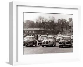 Saloon Car Race at the International '200' Meeting at Aintree, Jaguar S-Type Saloon Car, April 1961-null-Framed Photographic Print