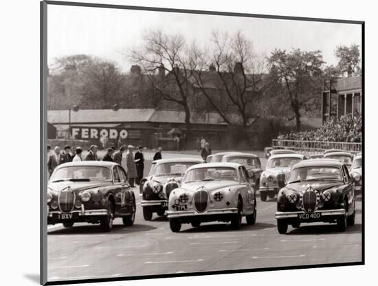 Saloon Car Race at the International '200' Meeting at Aintree, Jaguar S-Type Saloon Car, April 1961-null-Mounted Photographic Print