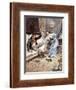 Saloon Girl with a Drunken Cowboy, c.1898-Charles Marion Russell-Framed Giclee Print