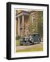 Saloon Parked Outside a Stately Mansion-null-Framed Photographic Print