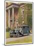 Saloon Parked Outside a Stately Mansion-null-Mounted Photographic Print