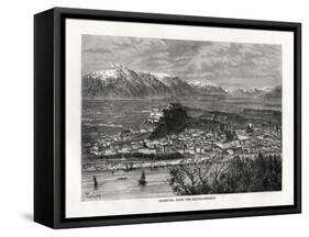 Salsburg, from the Kapuzinerberg, Austria, 19th Century-Taylor-Framed Stretched Canvas