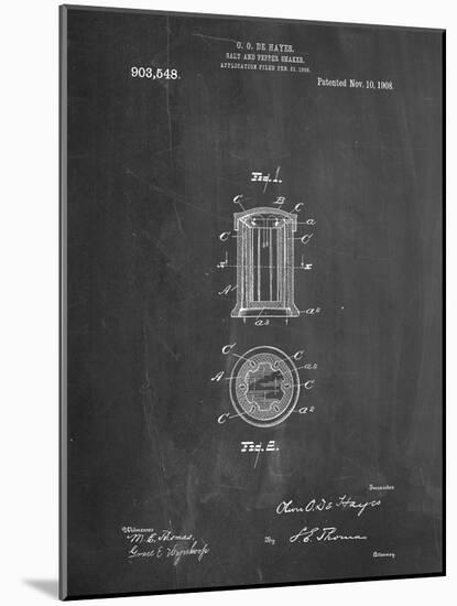 Salt And Pepper Shaker Patent-null-Mounted Art Print