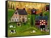 Salt Box Dairy Farm Cheryl Bartley-Cheryl Bartley-Framed Stretched Canvas