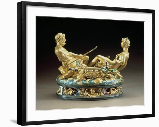 Salt Cellar or Saliera, Belonging to King Francis I of France of the Earth and Sea United-Benvenuto Cellini-Framed Giclee Print