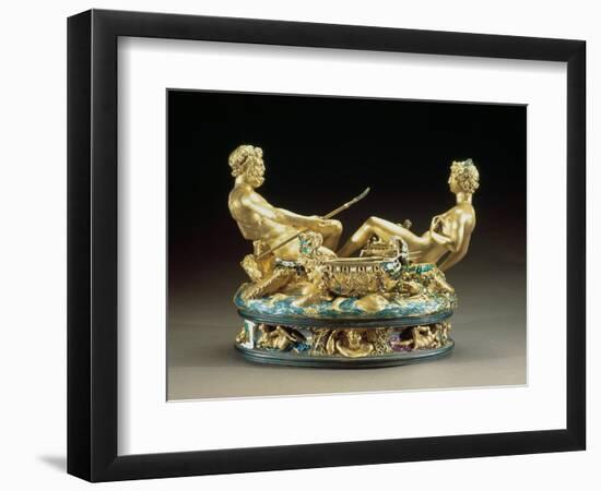 Salt Cellar or Saliera, Belonging to King Francis I of France of the Earth and Sea United-Benvenuto Cellini-Framed Premium Giclee Print