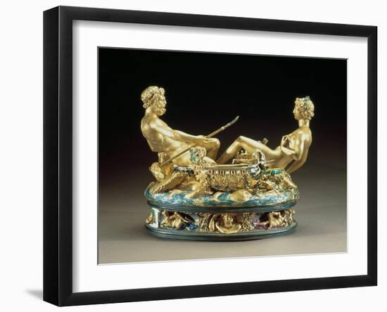 Salt Cellar or Saliera, Belonging to King Francis I of France of the Earth and Sea United-Benvenuto Cellini-Framed Giclee Print