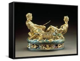 Salt Cellar or Saliera, Belonging to King Francis I of France of the Earth and Sea United-Benvenuto Cellini-Framed Stretched Canvas