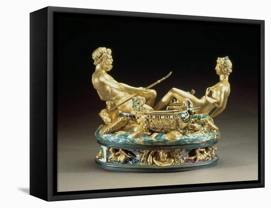 Salt Cellar or Saliera, Belonging to King Francis I of France of the Earth and Sea United-Benvenuto Cellini-Framed Stretched Canvas