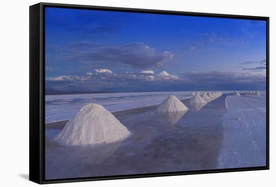 Salt Cones, Salar De Uyuni, Potosi, Bolivia, South America-Gabrielle and Michel Therin-Weise-Framed Stretched Canvas