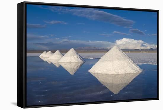 Salt Cones, Salar De Uyuni, Potosi, Bolivia, South America-Gabrielle and Michel Therin-Weise-Framed Stretched Canvas