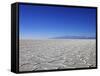 Salt Deposits in Salar de Uyuni Salt Flat and Andes Mountains in Distance in South-Western Bolivia-Simon Montgomery-Framed Stretched Canvas