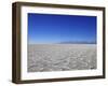 Salt Deposits in Salar de Uyuni Salt Flat and Andes Mountains in Distance in South-Western Bolivia-Simon Montgomery-Framed Photographic Print