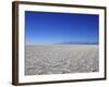 Salt Deposits in Salar de Uyuni Salt Flat and Andes Mountains in Distance in South-Western Bolivia-Simon Montgomery-Framed Photographic Print