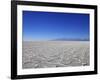 Salt Deposits in Salar de Uyuni Salt Flat and Andes Mountains in Distance in South-Western Bolivia-Simon Montgomery-Framed Photographic Print