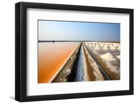 Salt Fields at Phetchaburi, Thailand-isarescheewin-Framed Photographic Print