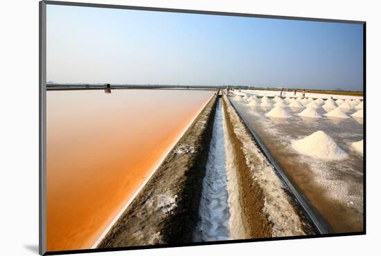 Salt Fields at Phetchaburi, Thailand-isarescheewin-Mounted Photographic Print