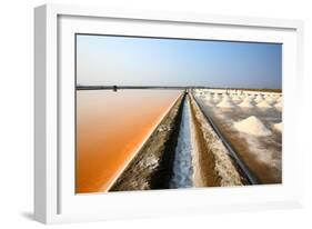 Salt Fields at Phetchaburi, Thailand-isarescheewin-Framed Photographic Print