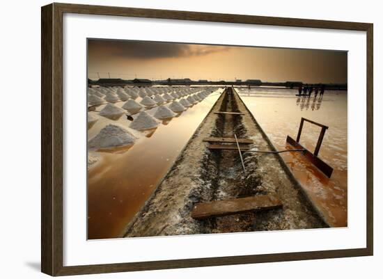 Salt Fields, Phetchaburi, Thailand-isarescheewin-Framed Photographic Print