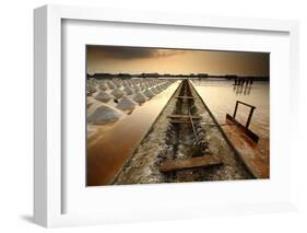 Salt Fields, Phetchaburi, Thailand-isarescheewin-Framed Photographic Print