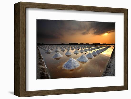 Salt Fields, Phetchaburi, Thailand-isarescheewin-Framed Photographic Print