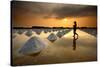 Salt Fields, Phetchaburi, Thailand-isarescheewin-Stretched Canvas