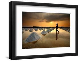 Salt Fields, Phetchaburi, Thailand-isarescheewin-Framed Photographic Print