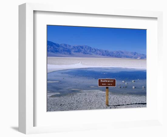 Salt Flats Badwater Death Valley, California, Nevada, USA-Nigel Francis-Framed Photographic Print