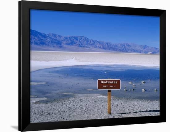 Salt Flats Badwater Death Valley, California, Nevada, USA-Nigel Francis-Framed Photographic Print