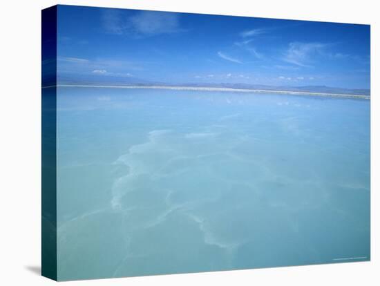 Salt-Laden Water of Lagunada Salada in the Salar de Atacama, Salt Flat, Atacama Desert, Chile-Lin Alder-Stretched Canvas