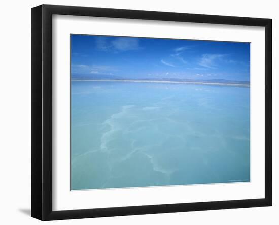 Salt-Laden Water of Lagunada Salada in the Salar de Atacama, Salt Flat, Atacama Desert, Chile-Lin Alder-Framed Photographic Print