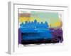 Salt Lake City Abstract Skyline II-Emma Moore-Framed Art Print