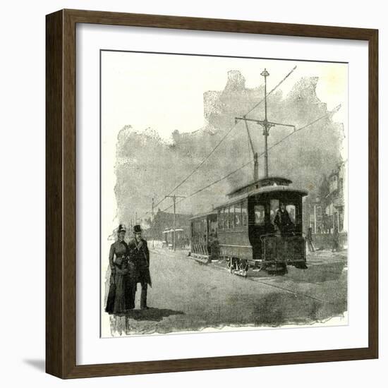 Salt Lake City an Electric Tramway by Overhead Connection 1891 Usa-null-Framed Giclee Print