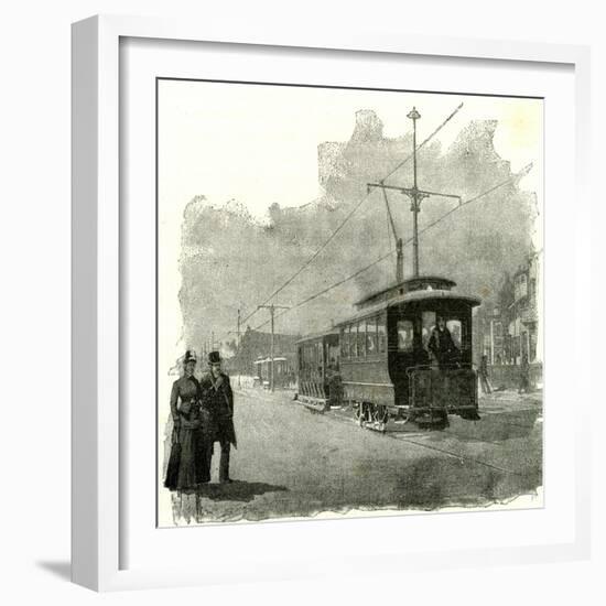 Salt Lake City an Electric Tramway by Overhead Connection 1891 Usa-null-Framed Giclee Print