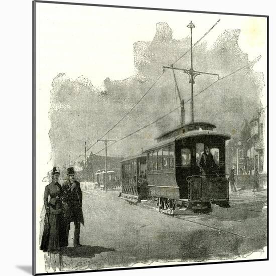 Salt Lake City an Electric Tramway by Overhead Connection 1891 Usa-null-Mounted Giclee Print