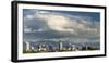 Salt Lake City below the Wasatch Mountain Range, Utah.-Howie Garber-Framed Photographic Print