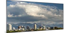 Salt Lake City below the Wasatch Mountain Range, Utah.-Howie Garber-Mounted Photographic Print